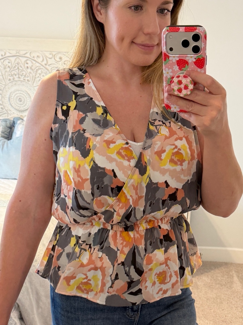 Loft peplum floral blouse